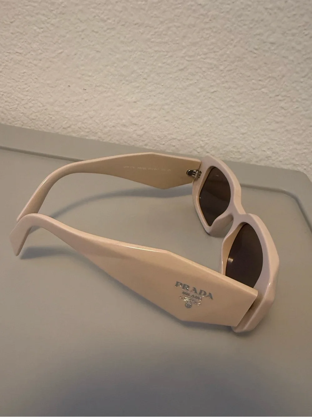 Prada Taupe Symbole geometric-frame sunglasses